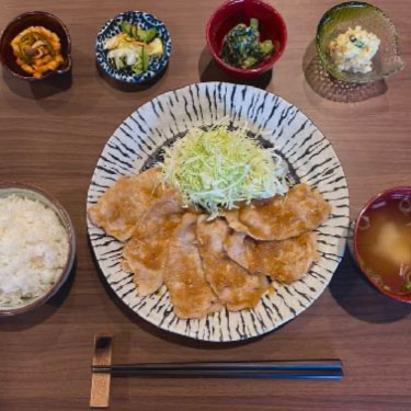 taisetsuはなれの豚ロースの生姜焼き定食